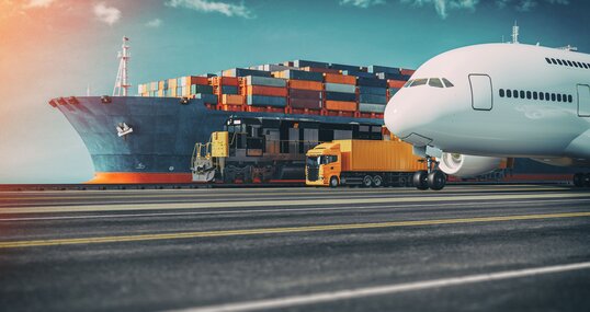 Headerbild zur Logistik- und Transportbranche